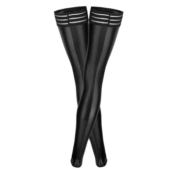 PU Leather Thigh High Stockings  4
