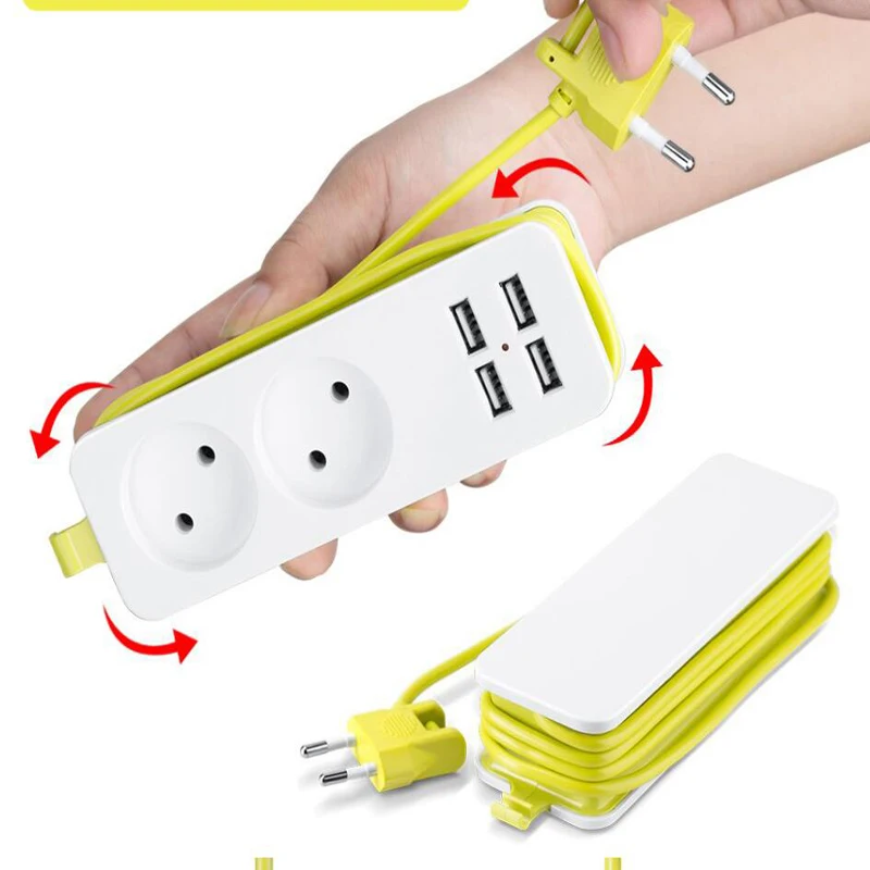 Настольное Сетевое зарядное устройство с 4 USB-портами и европейской вилкой |