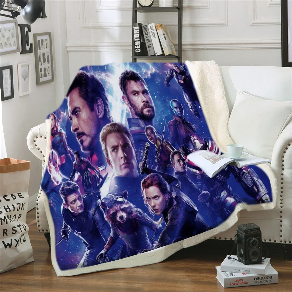 Пользовательские Marvel Мстители бархат Плюшевые пледы шерпа одеяло для дивана перья «Ловец снов» печатных мягкий пледы