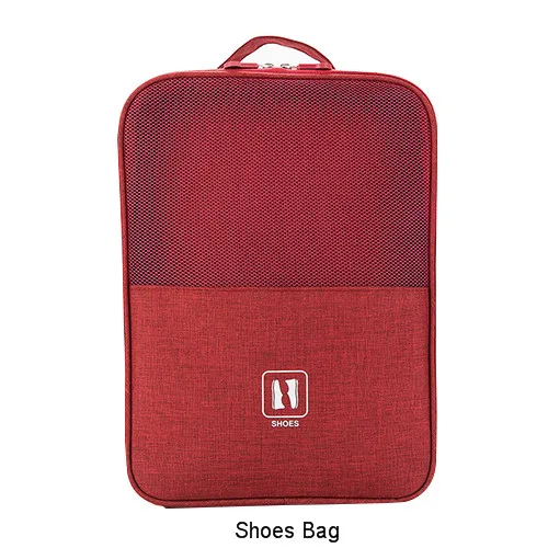Портативный пылезащитный полиэфирный мешок для хранения обуви, повседневные кроссовки, классификация, отделка носков, стелька, органайзер для поездок, аксессуары - Цвет: Red Shoe Bag