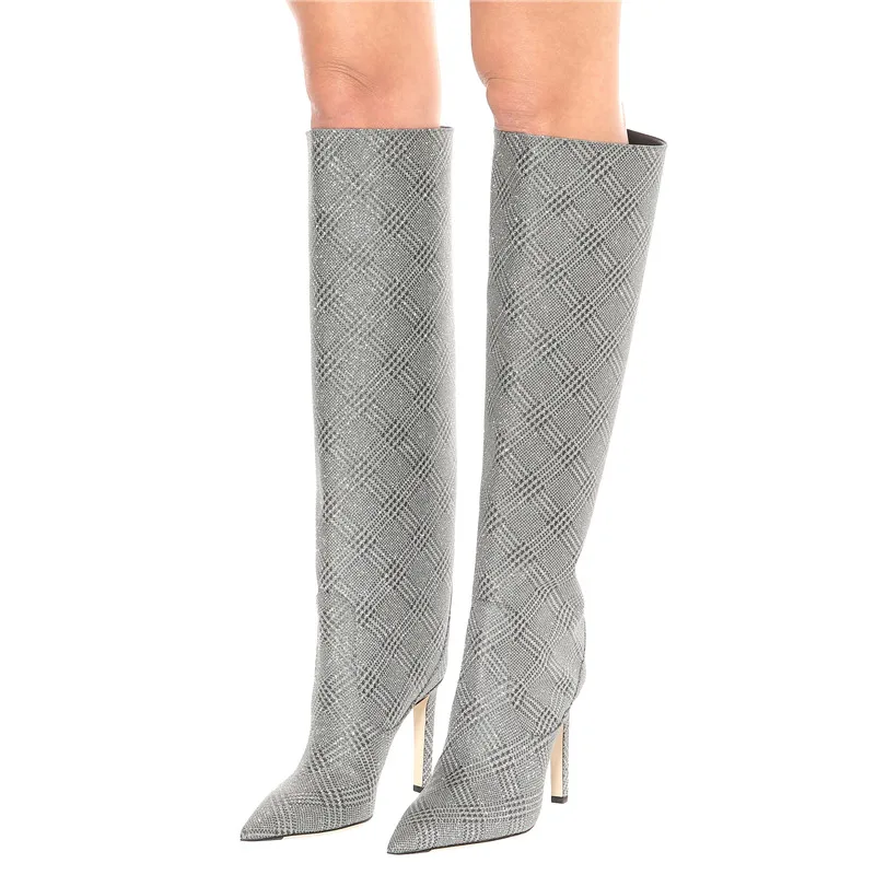 FEDONAS; пикантные женские сапоги до колена на тонком высоком каблуке; сезон осень-зима; теплые мотоботы; женские высокие сапоги с острым носком для ночного клуба