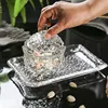 Butterfly Flower Crystal Glass Candy Jar, Dried Fruit Plate, Sugar Bowl, Jewelry Box with Lid, Living Room 2