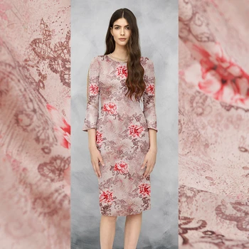 

50x131cm Natural 100% mulberry silk double joe fabric 14mm summer soft fashion clothing shirt fabric for dress cloth material