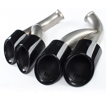 

Black Tail Exhaust Tips Muffler Pipe For Cayenne 2015 Car-Styling
