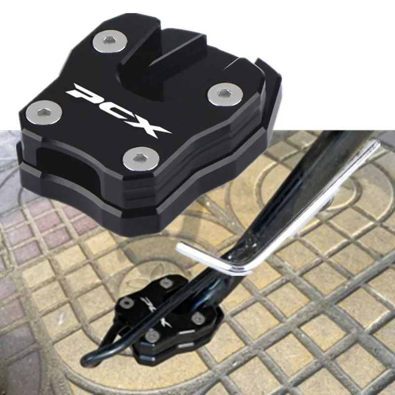 오토바이 CNC 사이드 스탠드 확장 패드, 혼다 PCX125 PCX 125 PCX150 PCX 150 pcx125 150 2016-2021