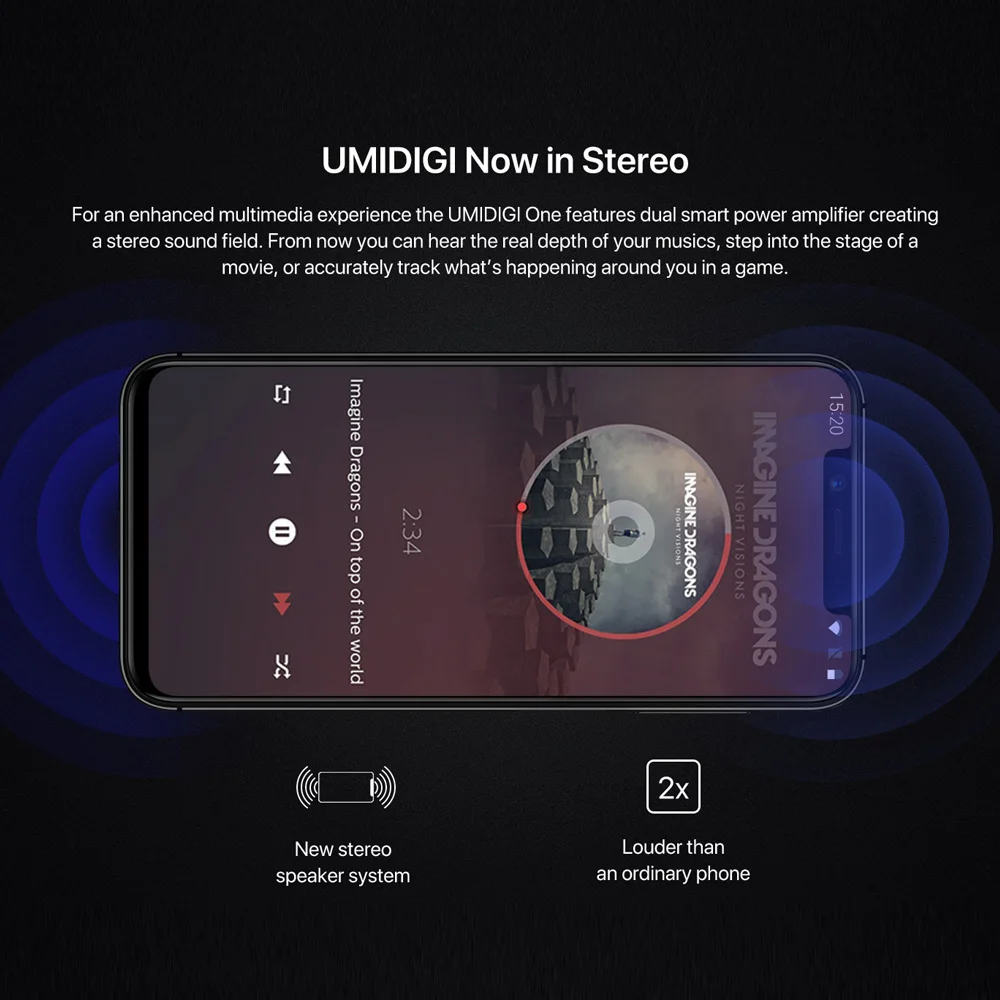 Global Bands UMIDIGI One 5.9inch Notch Bezel-less 19:9 Full Screen Android 8.1 Mobile Phone 4GB 32GB Octa Core Smartphone