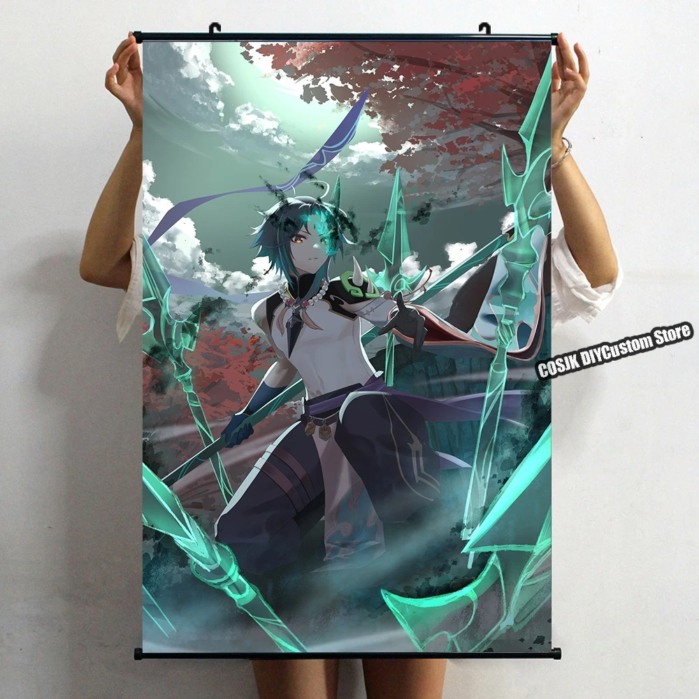 

Аниме игра Genshin Impact Xiao постер настенный свиток домашний декор искусство коллекционный HD настенный почтовый Декор подарок Прямая поставка