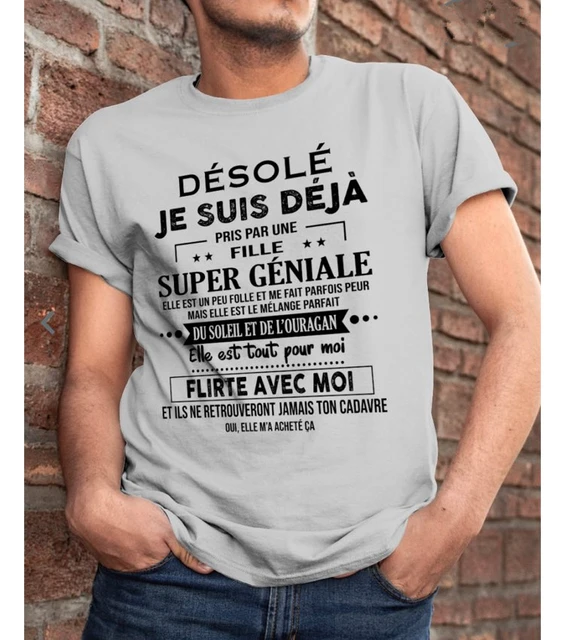 Désolé-idée cadeau drôle petit ami-Saint Valentin T-shirt Homme