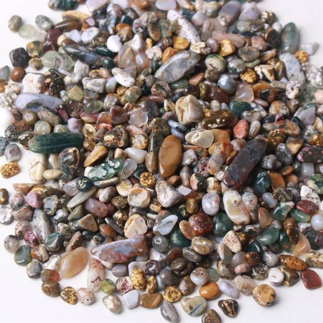 500g kolorowy Ocean Jasper kryształowy żwir polerowany ...