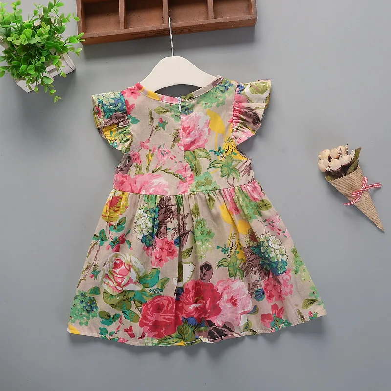 Платья для девочек новые летние платья без рукавов с рисунком Минни милое хлопковое платье в полоску с принтом конопли