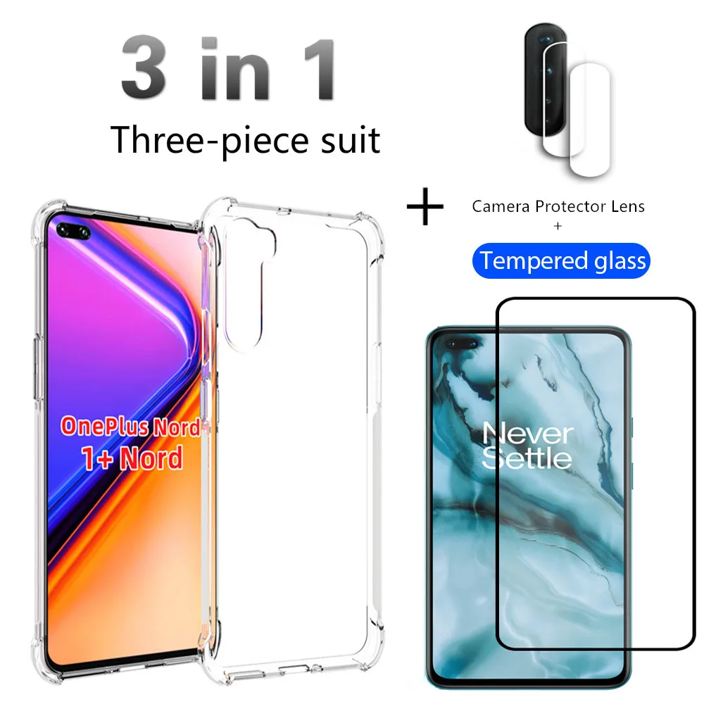 Для OnePlus Nord 5G мягкий чехол Защита закаленное стекло для Z 8 Pro защита экрана камеры 1