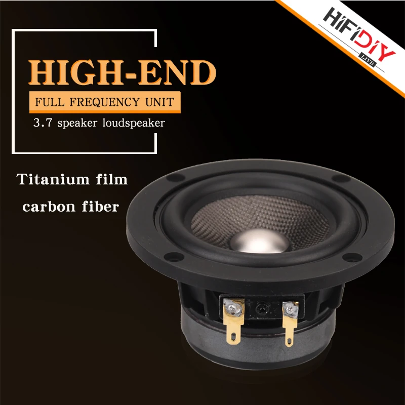 HIFIDIY LIVE hifi 3.7 inch 93mm Full frequency speaker unit 4 OHM 30W High Alto bass loudspeaker P3-93 Titanium carbon fiber | Электроника