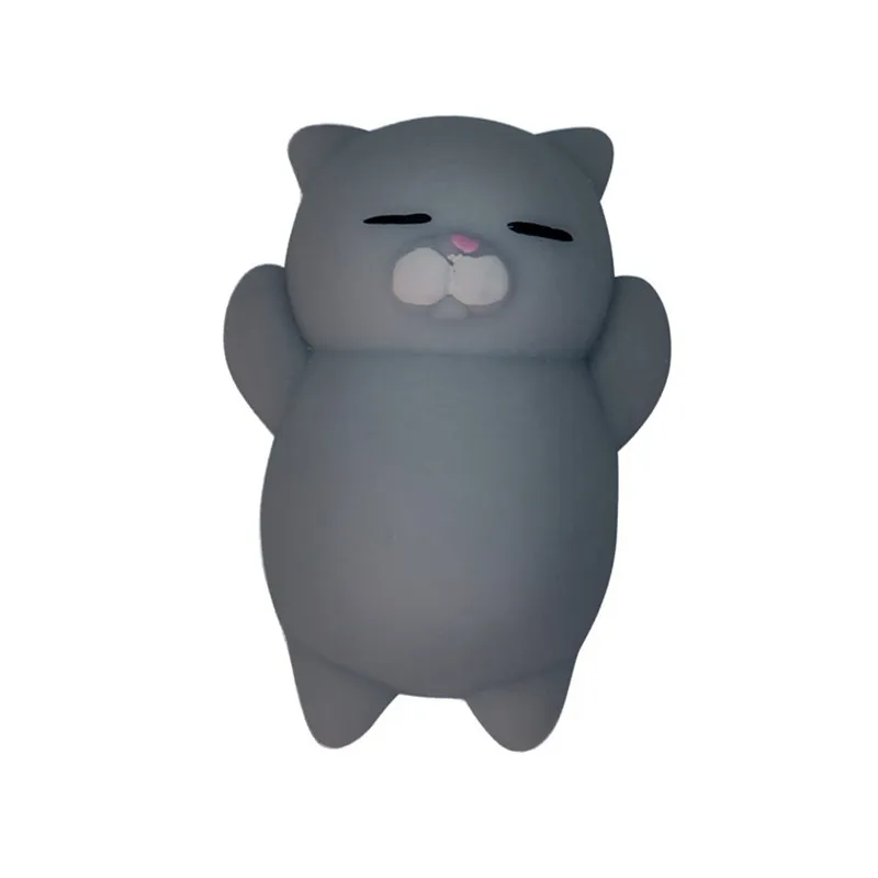 1 шт. Горячая и мягкая симпатичная мини-игрушка для скалолазания в виде кота из мультфильма, может снять стресс, сжимающая игрушка в виде животного, цветная декомпрессионная игрушка, Подарочная игрушка - Цвет: Gray Kitten