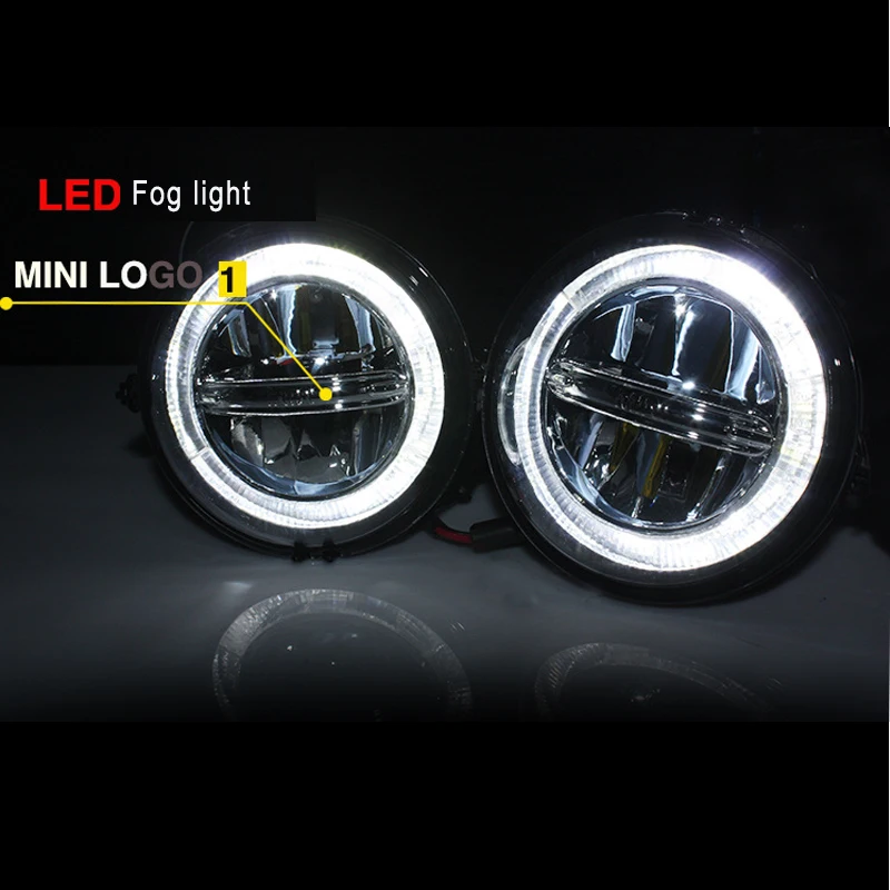 fog light Автомобиль для 2007- Mini F56 cooper головной светильник s для F56 все светодиодный головной фонарь Angel eye светодиодный DRL передний светильник Би-светодиодный объектив динамический поворот - Цвет: fog light