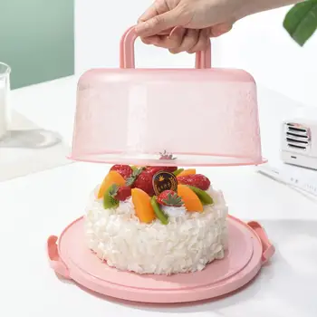 

Portable Lightweight Round Birthday Cake Dessert Fruit Storage Carrier Box Container Case Lightweight Portable container 40a