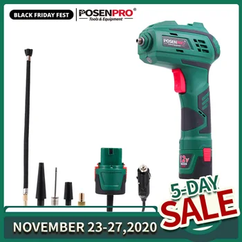 

12V Car Air Pump 2IN1 Compressor Inflator Pump 130PSI (9 bar) For Car Motorcycle Bicycle Tire with LED Lamp Inflatable Wireless