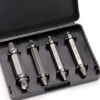 

Double Ended Damaged Screw Extractor Screw Extractor Drill Bit Bolt Extractor Set Broken Damaged Bolt Remover 1 #, 2 #, 3 #, 4 #