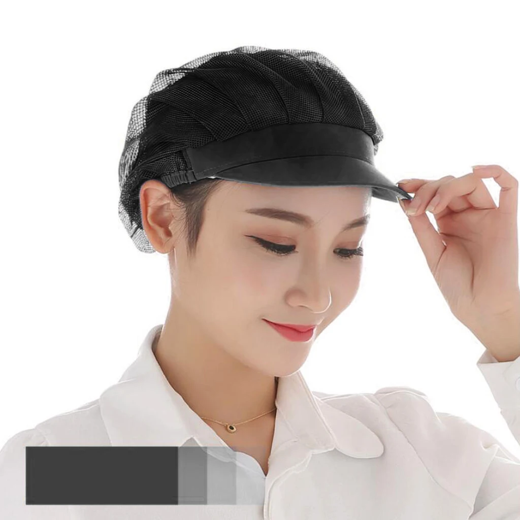 10 Pcs Chef Hats Waiter Mesh Caps Restaurant Kitchen Workshop Hair Net Food Service Breathable Adjustable Chef Hat