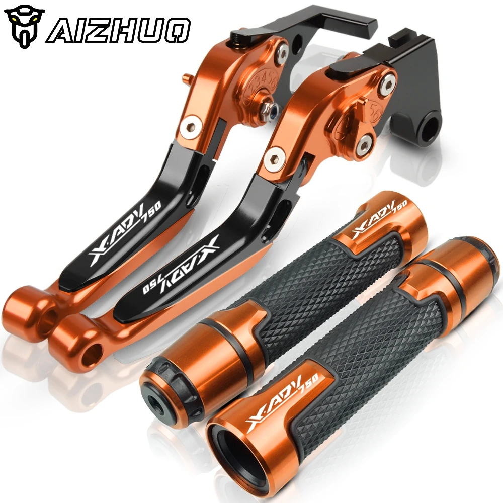 CNC Алюминий мотоцикла тормозной рычаг сцепления ручками для Honda XADV750 XADV 750 X-ADV 750 XADV X ADV 750 - Цвет: orange2