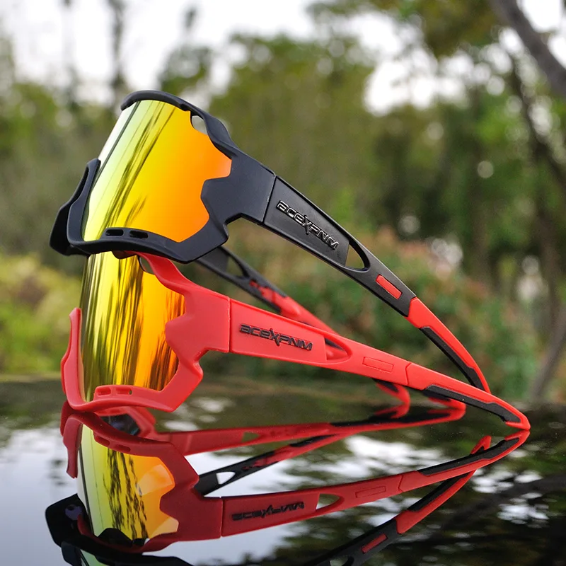 ACEXPNM, брендовые Новые поляризованные велосипедные очки, очки для горного велосипеда, велосипедные очки, для спорта на открытом воздухе, велосипедные солнцезащитные очки, очки с 4 линзами