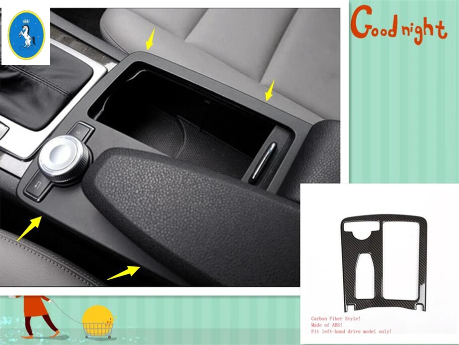 Yimaautotrims подходит для Mercedes Benz C Class W204 2009 2010 2011 2012 2013 ABS переднее сиденье рамка держателя стакана воды крышка отделка