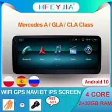 Android 10.0 sistemi araba multimedya oynatıcı mercedes benz A CLA GLA W176 W117 X156 BT WIFI Carplay GPS navi IPS dokunmatik ekran