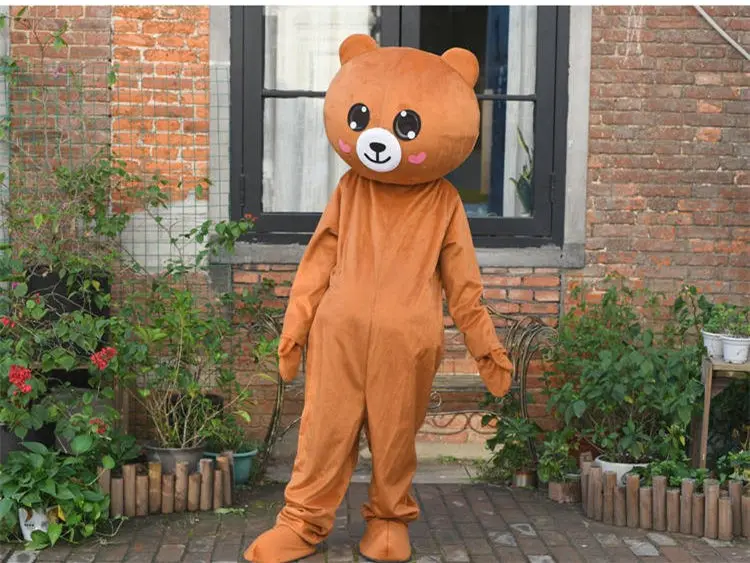 [Funny] Cosplay animal clothes Teddy Bear performance costume Plush toy Adult Fur Mascot Costume party Fancy Dress doll gift - Цвет: 155cm - 165cm