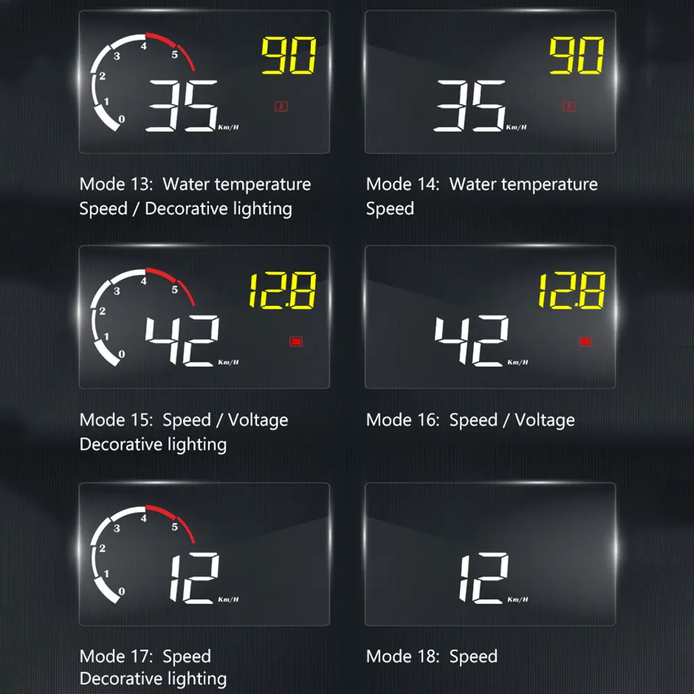 Автомобильные Цифровые Проекторы M10 OBD2 HUD лобовое стекло проектор температура воды превышение скорости об/мин Напряжение сигнализации дисплей для автомобиля