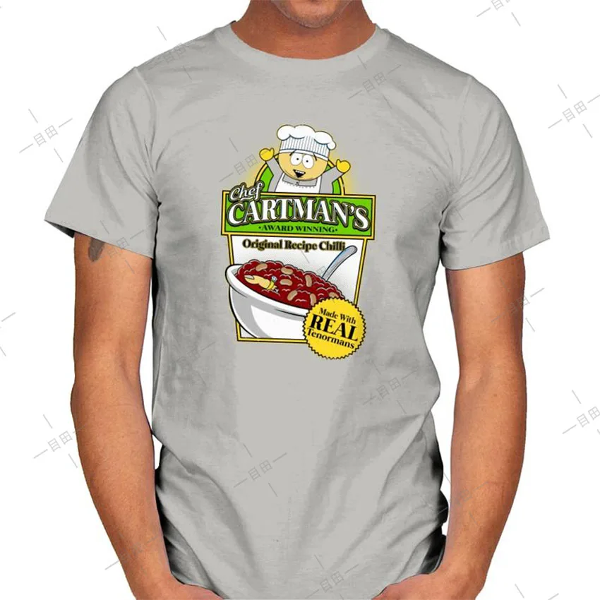 Tenorman Chili Футболка комедия центральный Эрика Картман еда - Цвет: Серый