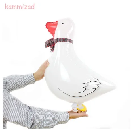 white duck Смешивает ходячие животные гелиевые шары утка собака динозавр кролик домашних животных воздушные шарики для день рождения вечерние украшения Дети и взрослые globos - Цвет: white duck