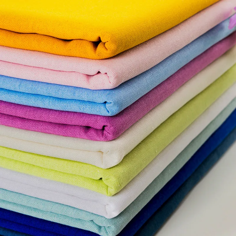 50x140 см однотонная льняная хлопчатобумажная ткань для вышивки игл Лоскутные ленты для вышивания летняя одежда ткань рами