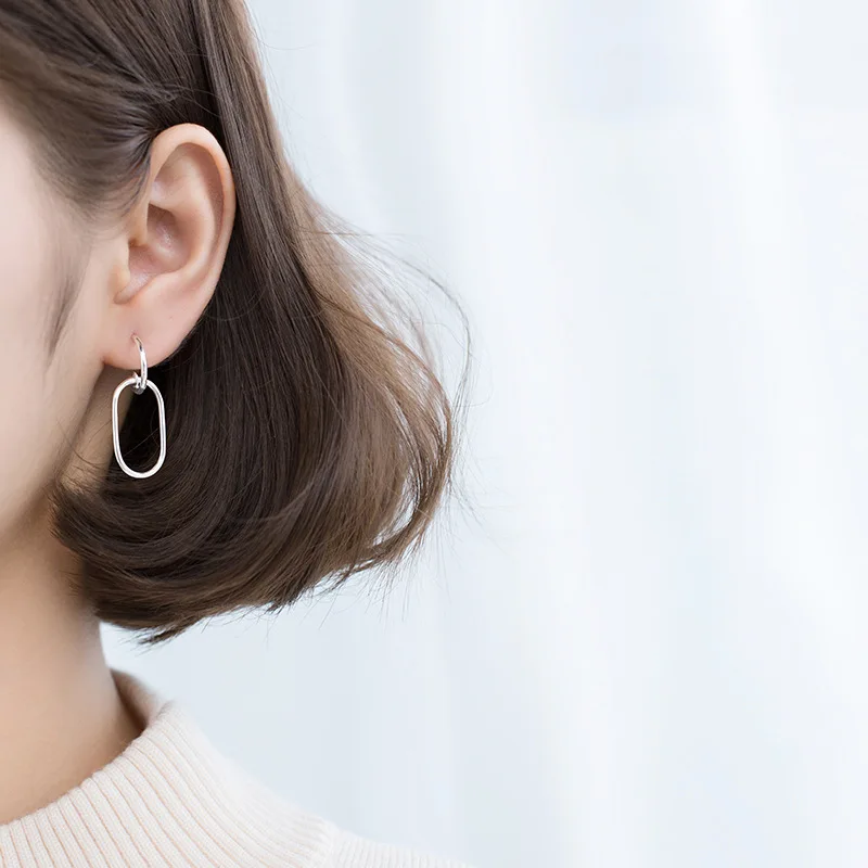 Серьги из розового золота, корейские серьги, 925 серебряные ювелирные изделия, Винтажные серьги, минимализм, серьги Kolczyki Oorbellen
