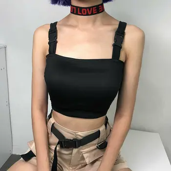 

2019 Summer Sexy Women Lady Casual Sleeveless Slim Bodycon Tank Tops Vest Blouse Crop Top Shirt Streetwear