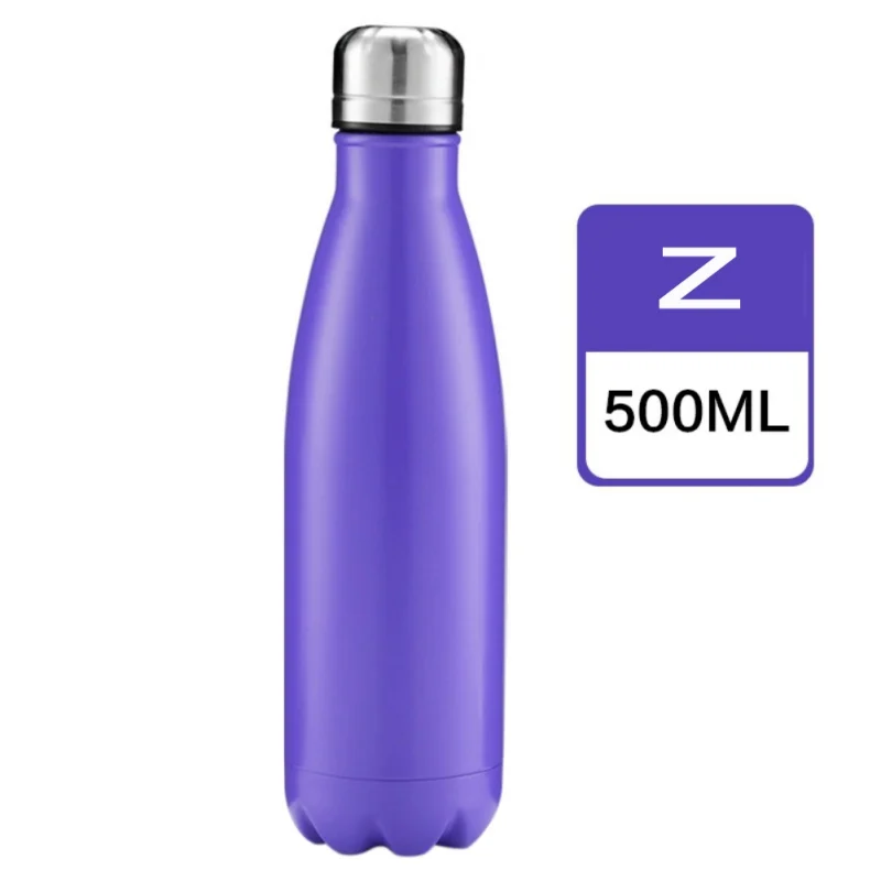 Нержавеющая сталь вакуумная Изолированная бутылка портативная Изолированная дорожная бутылка для воды портативная уличная Питьевая чашка - Цвет: Z