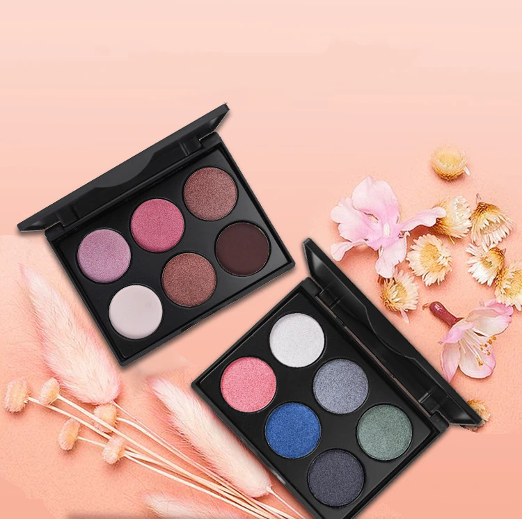 Hot style 6 color eye shadow pearl matte glitter powder earth color brown eye shadow tray waterproof does not stain color makeup Hot style 6 color eye shadow pearl matte glitter powder earth color brown eye shadow tray waterproof does not stain color makeup