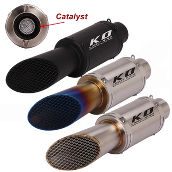 51mm Universal Exhaust Escape Tips Muffler Tail Pipe with DB Killer for Motorcycle ATV Scooter Bikes