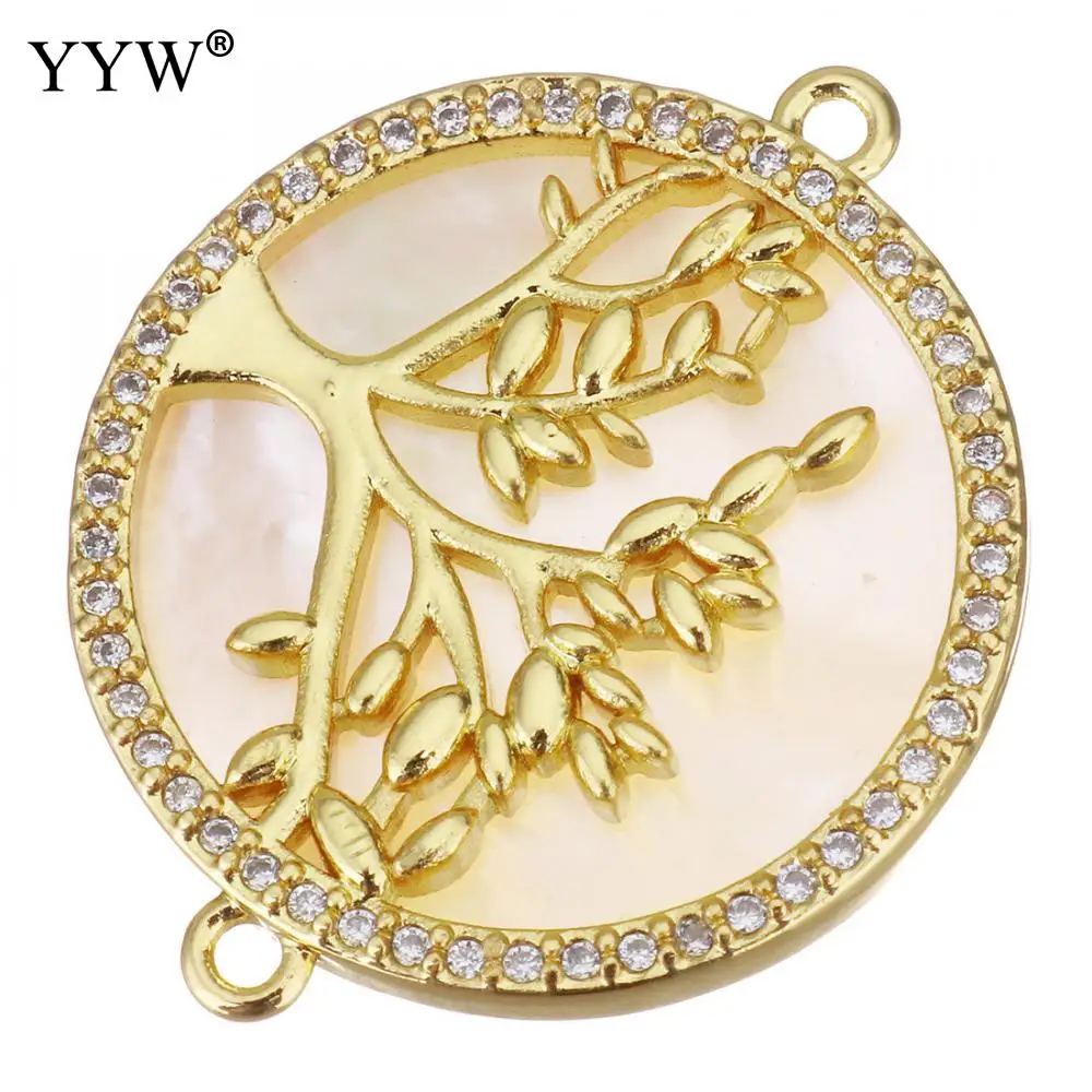 10pcs/lot Plant Tree Double Hole Charms Rope Cord Chains Connector For Bracelet Pendants Necklace DIY Jewelry Making Accessories