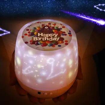 

1Pc Rotatable Usb Star Light LED Dream Projection Light Bedroom Nightlight With Battery(White)