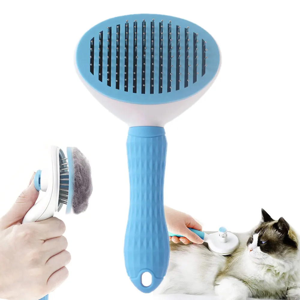 Cat Hair Removal Comb Grooming Cats Comb Pet Products Cat Flea Comb Steel Needle Comb For Dogs Hair Brush Trimmer Pet Comb