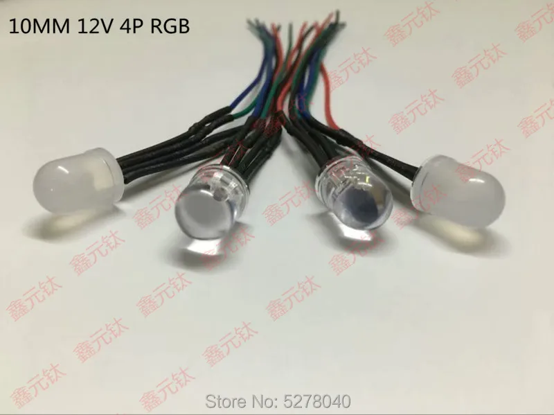 12V RGB 4pin 4.8 MM 5 MM