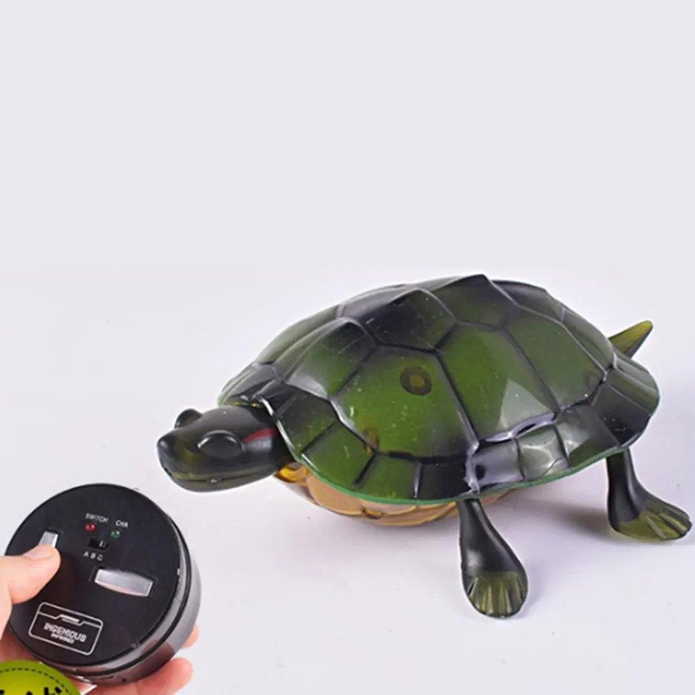 Infrared Remote Control Crawling Turtle Toy Animal Model Exquisite High Simulation Turtle With Light enlarge