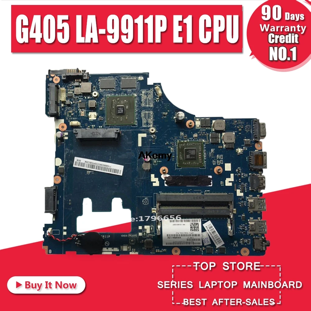

G405 LA-9911P For Lenovo G405 Laptop Motherboard LA-9911P Mainboard E1 cpu 100% tested fully work