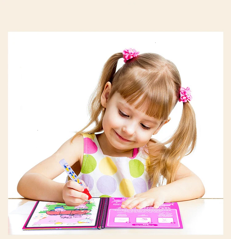 Новые продукты, книга-раскраска, Магические рисунки, ручка для рисования, доска для рисования для детей, игрушки, волшебная водная книга для рисования, подарок на день рождения