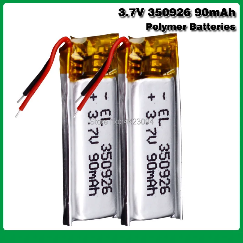 3.7V 90MAH LI-ION BATTERY 350926 Li-polymer Batteries FOR MP3 MP4 MP5 BLUETOOTH HEADSET GPS | Электроника