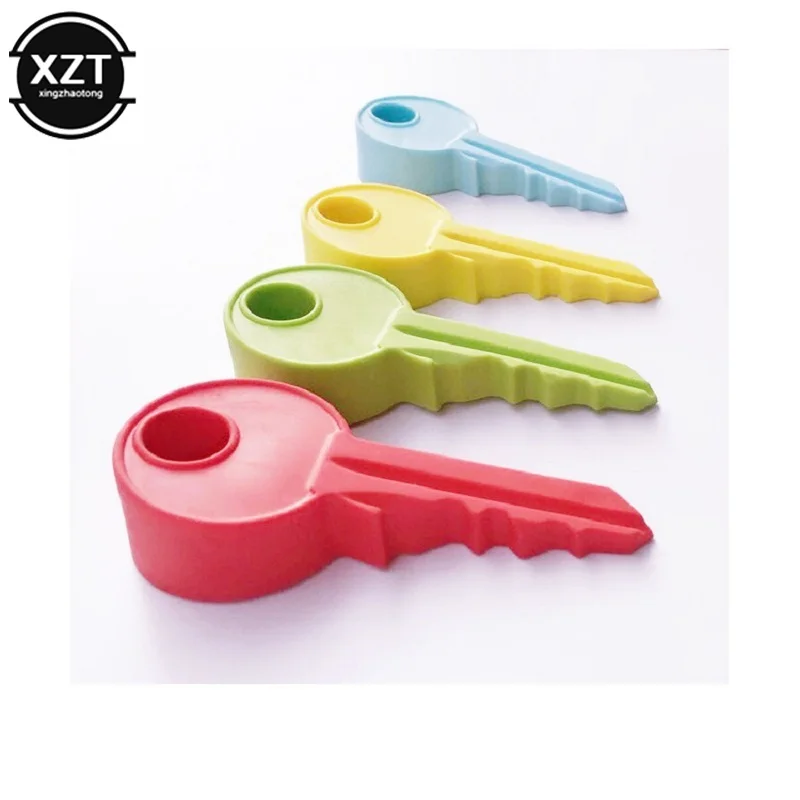 Silicone Key Style Door Stopper Keychain Home Decor Kid Portable Finger Safety Protective Door Stop Doorstop Wedge