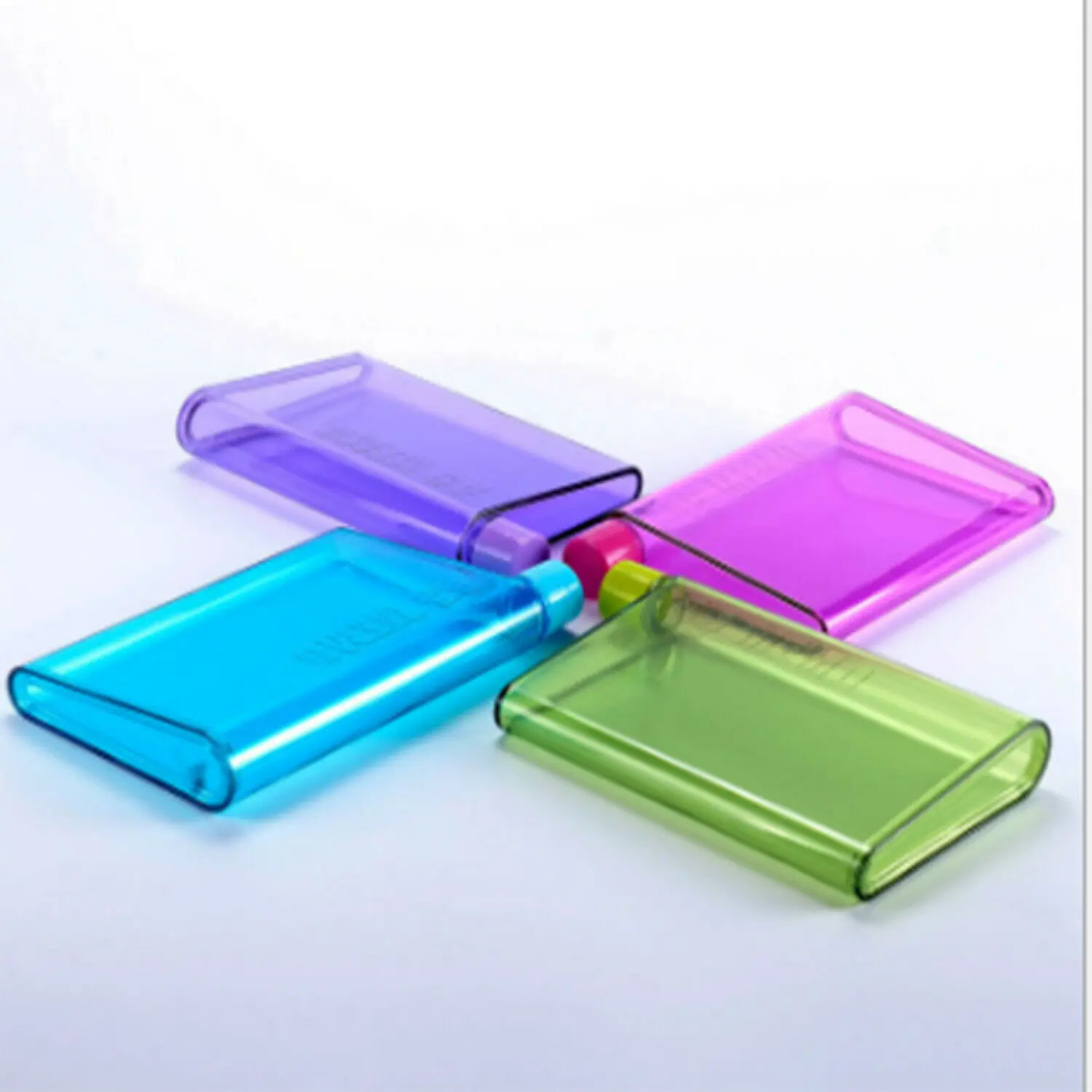 1 шт. блокнот A6 бутылка: портативная плоская прямоугольная бутылка для воды 350 мл