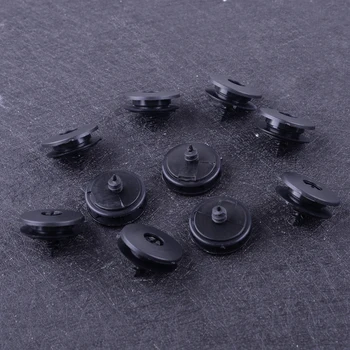 

DWCX 30Pcs Car Black Plastic Interior Carpet Clips Floor Mat Stay Retainer Screw Anti-skid Pad Fix Retainer Fastener