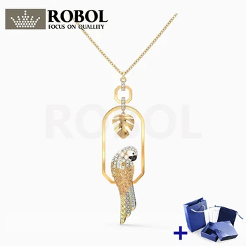 

Original SWA TROPICAL PARROT Necklace with Original Engraved Woman Jewelry Gift Fashion Luxury Jewelry Free Shipping Wholesale
