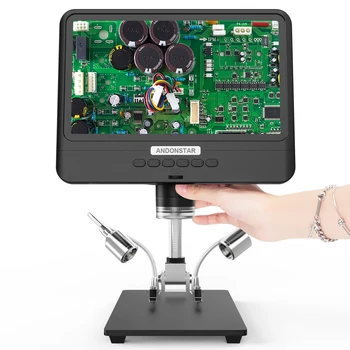 

Digital 5X-1200X Microscope AD208S 8.5 Inch LCD Display Screen Adjustable 1080P Scope Soldering Tool with Two Fill Lights