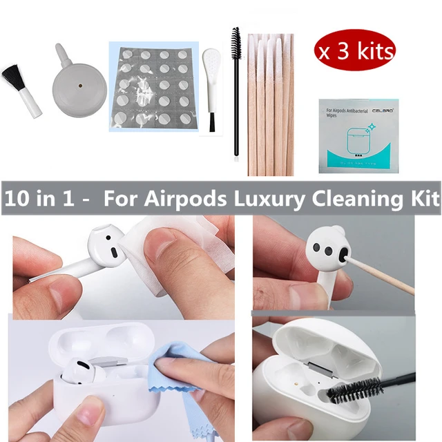 Kit de nettoyage pour Apple Airpods Pro 3 2 1, ensemble d'outils de  nettoyage, coton-tige, brosse, tampon d'alcool, accessoires pour écouteurs  huawei xiaomi - AliExpress